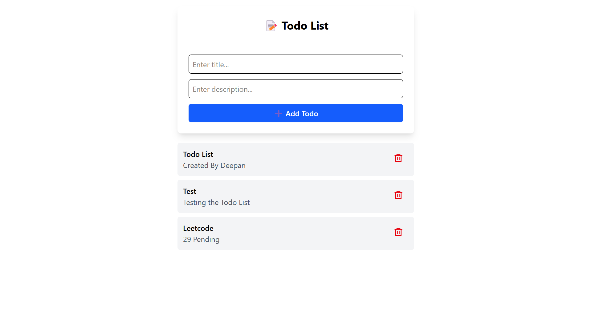 Todo List